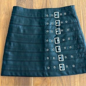 Forever 21 black faux leather mini skirt
